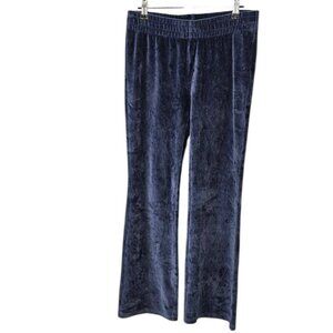 Aritzia TNA Sommer Velour Pants, Flare Leg, Blue, Pull On, Sweatpants, Size S